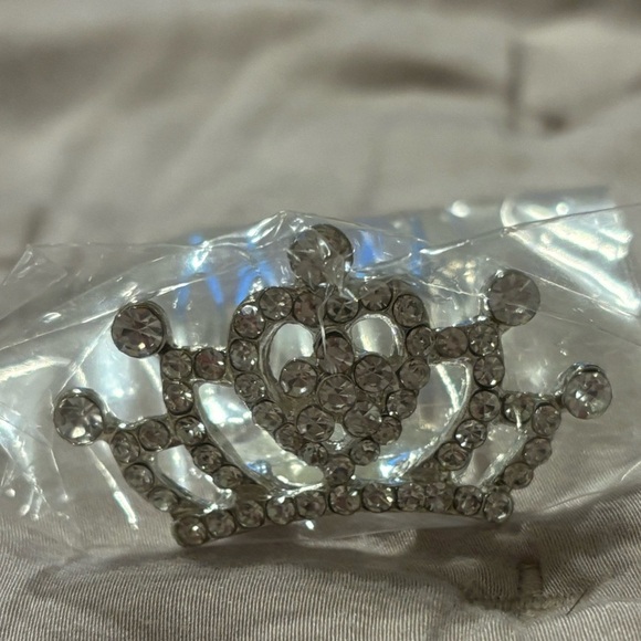 Tiara rhinestone, mini hair clip - Picture 4 of 6